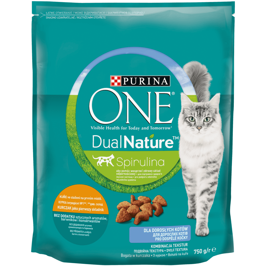 PURINA ONE® DualNature™ зі спіруліною. Сухий корм для котів PURINA ONE® DualNature™ зі спіруліною. Сухий корм для котів